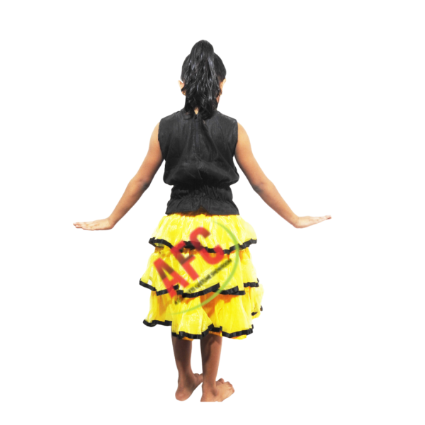 Black Sequence Top with Yellow Skirt Western Girl