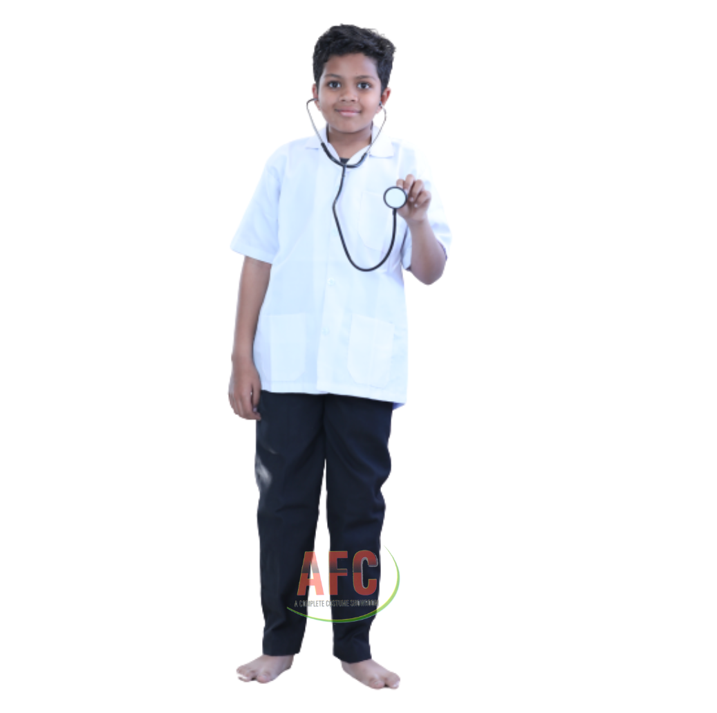 CHILDS WHITE LAB COAT & STETHOSCOPE COSTUME NURSE DOCTORS SCIENTIST FANCY  DRESS | eBay