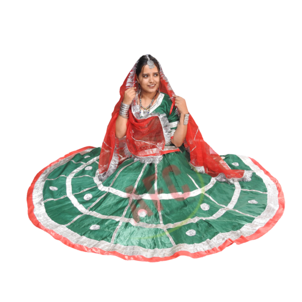 Rajasthani Lehenga (Red and Green)