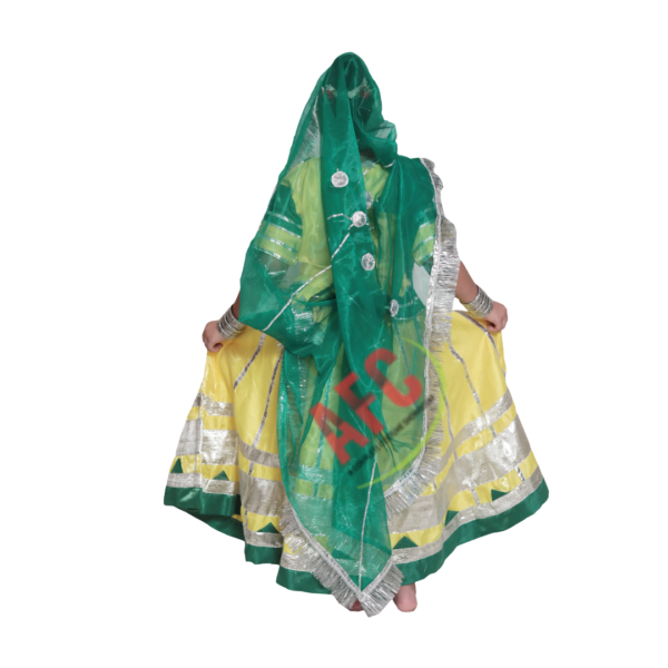 Rajasthani Lehenga (Green and Yellow)