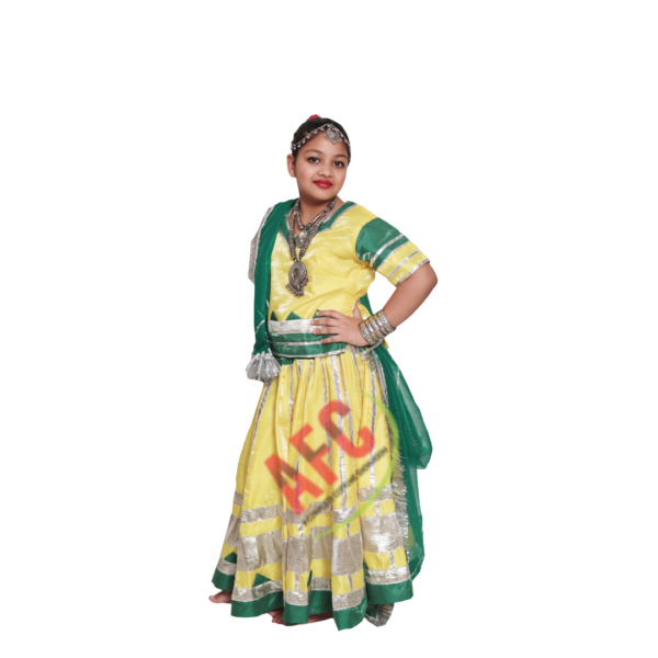 Rajasthani Lehenga (Green and Yellow)