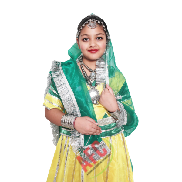 Rajasthani Lehenga (Green and Yellow)