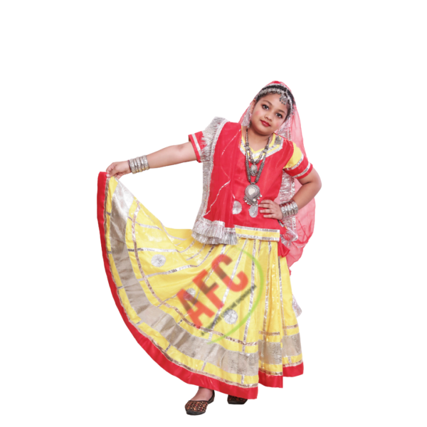 Rajasthani Lehenga (Red and Yellow)