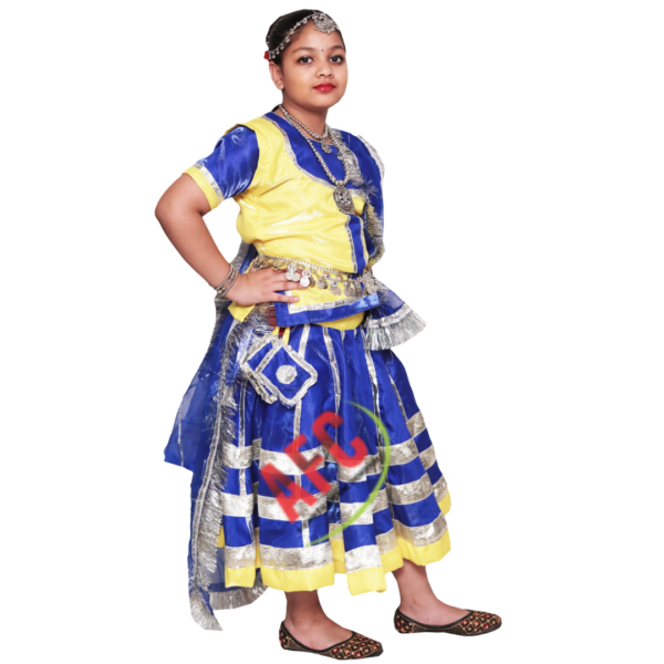 Rajasthani Lehenga (blue and yellow)05