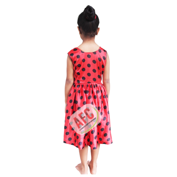 Red Polka Dot Satin Dress