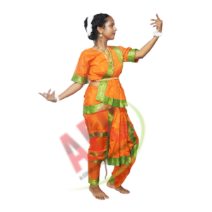 Bharatanatyam Orange Fancy Dress