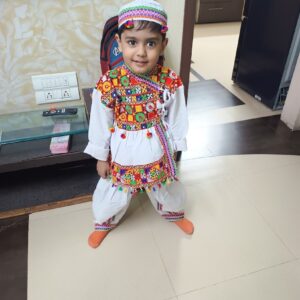 Child White Dandiya Dress